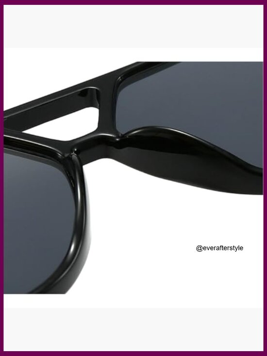 Oversized Pilot Sunglasses with Metal Frame and UV Protection main image 5